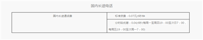 北京固话长途资费